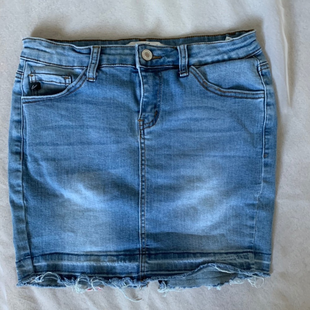 Medium Wash Jean Mini Skirt